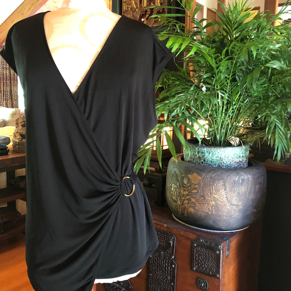Jones NY Signature Wrap Tank w/ Ring Tie 3X - Picture 2 of 6
